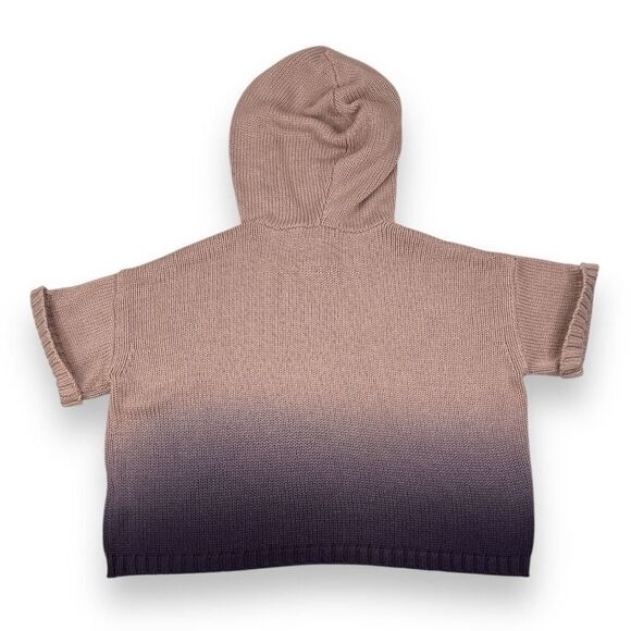 525 America Hooded Oversized Short Sleeved Ombre Sweater Size Small - Picture 5 of 7